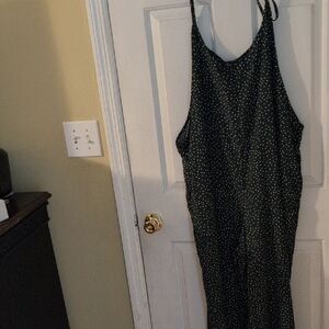 Black Polka Dot Jumpsuit Shein 2x